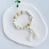 Pulsera de Cerámica Jingdezhen Nueva Pulsera de Cerámica Estilo Chino Joyería Hecha a Mano Cuerda Estilo Tíbet Puesto de Pulseras Jingdezhen