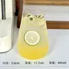 Taza Creativa de Vidrio de Alto Valor con Boca Ancha Estilo Chino Taza para Té de Frutas Taza de Café Taza Ligera para Cócteles Taza para Té Cold Brew