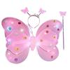 Alas de Mariposa Luminosas de Celebridad de Internet de TikTok Ángel Vimi Alas de Mariposa Falda Maravilloso Vestido de Actuación de Ángel Hada