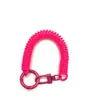 Llavero de Resorte para Cable de Teléfono Anillo de Aleación de Color Caramelo Hebilla de Puerta Cuerda de Resorte Pintada en Spray Portatarjetas Retráctil Antipérdida Cordón