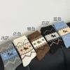 Calcetines de Media Pantorrilla para Mujer Otoño Nuevo Patrón Fair Isle Calcetines Holgados de Perrito Modernos Versátiles Calcetines Cálidos de Otoño hasta la Rodilla