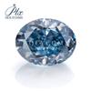 Pedra Solta Azul Nova em Forma de Ovo de Safira Moissanita, Clareza VVS, Forma Irregular, Sem Inclusões, Passa no Testador de Diamante, Vem com Certificado, Joias