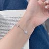 Pulsera de Plata de Ley 999 Doble Cara Mariposa Triturada Hielo para Mujer 2024 Nueva Pulsera Dulce Brillante de Alta Gama para Novias