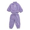 Traje de Felpa Forrado para Bebé Otoño e Invierno 2025 Cuello Alto Conjunto Deportivo de Sudadera Ropa Exterior de Polar para Bebé Conjunto de Dos Piezas