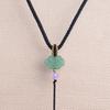 Joyería ajustable de cadena para suéter colgante de jade para el cuello Cristal cera de abeja ágata colgante cadena clavicular suministro multicolor