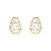 Aretes de perla natural de linterna de cola de pez de hombre mágico, pin de plata 925, aretes de temperamento de moda, aretes de nicho de alta gama