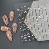 Suministro de fábrica pegatinas de relieve de flores minimalistas para uñas en stock al por mayor pegatinas de rama tridimensionales adhesivas 5D para uñas