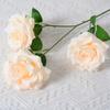 Simulación de rosa de 3 cabezas, flor seca para decoración del hogar, boda, accesorios de fotografía, ramo de diamantes, flor falsa, flor de simulación, venta al por mayor