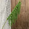 Pico de bambu de galho alto céu estrelado dente-de-leão verde escuro verde claro estilo floresta celebração de casamento decoração marcador de corredor arranjo de flores teto alto material de folha
