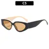 Óculos de Sol Color Blocking Preto e Branco Estilo Coreano Retro Olho de Gato 2026, Óculos de Sol Modernos e Versáteis para Celebridades da Internet