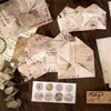 Conjunto de Envelopes Pequenos Yanji Série Ilha Fragmentada Diário Vintage Material DIY Base de Decoração 24 Folhas em 6 Designs