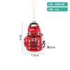 Decorações de Natal criativas carro falso mochila escolar câmera pequeno pingente vidro pintado pingente de decoração de árvore de Natal