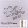 Rhinestones Redondos Transparentes de Fondo Plano 5A Circonita Arte de Uñas Rhinestones Blancos Deslumbrantes Rhinestones Sueltos Decoración de Uñas Rhinestones para Rellenar y Decorar Uñas