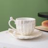 Valor de Color Alto Estilo ins Degradado Concha de Perla Hogar Taza de Té de la Tarde Platillo Exquisito Juego de Taza de Café de Cerámica Taza