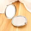 Espejo pequeño de maquillaje de metal de alta calidad, plegable de doble cara con foto DIY, accesorios inferiores, espejo de base, embrión portátil, venta al por mayor