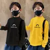 Y2579 # 2025 Nueva Camiseta Térmica de Manga Larga para Niños Primavera y Otoño Camiseta Base de Cuello Medio Alto para Niños Top Elegante para Niños