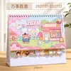 Calendario Creativo de Dibujos Animados 2027, Planificador de Escritorio de Oficina, Bloc de Notas, Calendario de Escritorio, Regalo Empresarial, Calendario del Año de la Oveja, Personalizable