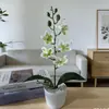Cinco Jasmim Dourado Artificial Bonsai Decoração de Mesa de Escritório Flor Artificial em Vaso Flores Adereços para Arranjo de Fotos