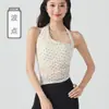 Chaleco de Yoga con Lunares y Tirantes para Mujer con Espalda Bonita y Sexy Sujetador Deportivo de Pilates Fitness a Prueba de Impactos Push-Up Exterior