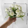 Flor Artificial 15 flores Concubina Imperial pequeno Botão de Chá flor falsa casamento buquê combinando para casamento decoração de mesa de casa adereços de fotografia