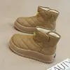 Botas de nieve para mujer, nueva colección otoño/invierno 2026, suela gruesa, zapatos casuales versátiles, de caña alta, forradas de felpa, engrosadas para abrigar, zapatos de algodón, 7807