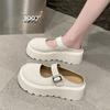 Mocassins com Saias, Mocassins Versáteis, Sapatos Baixos Retrô para Mulheres, Novo Estilo Verão 2025, Plataforma com Solas Grossas para Pessoas Baixas