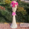 Columna de flores para pasillo de boda nuevo estilo arco de flores decoración de boda accesorios de decoración de pasillo columna de flores guía apertura de ceremonia de flores columna de flores de bienvenida