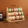 Soporte de Exhibición de Pulseras Desmontable de Tres Niveles, Estante de Almacenamiento de Pulseras de Cristal, Exhibidor y Soporte para Ver Pulseras en Mostrador de Centro Comercial