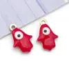 Acero Inoxidable que Conserva el Color Agujero Único Estrella de Cinco Puntas Ojo que Gotea Aceite Estrella Colgante Colgante Pulsera DIY Collar Accesorios de Joyería