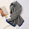 Bufanda de Pareja de Color Sólido Estilo Coreano Imitación Cachemir Invierno para Mujer Estudiante Niña Blanca Cálida para Cuello Cuello