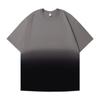 Cor degradê 250g pesado solto pescoço redondo equipe de trabalho roupas culturais camisa publicidade camisa classe roupas algodão camiseta personalização