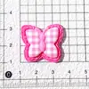 Parche de Mariposa a Cuadros de Doble Cara de Dibujos Animados Accesorios de Resina Pegamento de Crema DIY Funda de Teléfono Pasador Decoración de Taza de Agua Materiales