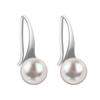 Aretes de Perlas de Agua Dulce Europeas y Americanas Moda Simple Aretes de Gancho Pequeños Frescos Elegantes Aretes Elegantes Joyería para la Oreja Estilo Coreano