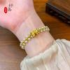 Pulsera de Perlas de Princesa con Lazo Pulsera de Lujo Ligero de Alta Gama Joyería Nicho Regalo para Mujer Joyería Souvenir Pulsera de Perlas
