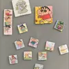 Ímãs de geladeira artesanais DIY, formato quadrado transparente e simples com folha magnética, kit de material de ímã de geladeira artesanal de alta transparência, alto valor estético