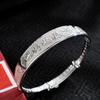 Estilo Sencillo y Más Vendido, Pulsera de Empuje y Tracción para Mamá, Pulsera Chapada en Plata de Cobre Blanco para Mujer, Joyería de Plata al por Mayor, Regalo de Cumpleaños
