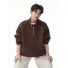 Moletom Masculino Retro Americano Patchwork Xadrez Caimento Solto Tamanho Grande Juventude - Algodão Chinês 400G - Coleção Outono/Inverno 2026