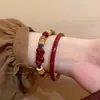 Nuevo Pulsera de Piedras Multicolor Estilo Chino para Mujer, Diseño de Nicho Ins, Colección de Pulseras Dulces y Sencillas para Apilar