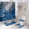 Ventas Directas de Fábrica, Superventas Transfronterizos, Juego de Cortinas de Baño Impermeables de Poliéster Mármol, Juego de Cortinas de Baño de Cuatro Piezas