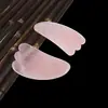 Suministro Transfronterizo de Raspador Masajeador de Cristal Rosa Natural, Tabla Raspadora Gua Sha de Cuerno de Cristal, Herramienta de Masaje de Puntos de Acupuntura, Herramientas Meridianas al por Mayor