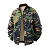 Tamanho Europeu Jaqueta Transfronteiriça Masculina de Veludo Engrossada Jaqueta Bomber de Inverno Casual ao Ar Livre Uniforme de Baseball Camuflado