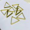 Accesorios de bricolaje pendientes triangulares pendientes latón cobre embrión ropa colgante anillo cerrado tubo cortado