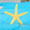 Mini estrella de mar colorida de cinco puntas, manualidades de resina para paisajes en miniatura, decoraciones para acuarios, accesorios para elementos acuáticos de peceras