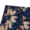 Flor de Magnolia 180g Lana y Seda Engrosada Tela Estampada Otoño e Invierno Capa Base Ropa Interior Térmica de Cuello Alto Ropa