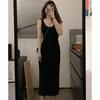 Deseo Puro Más Fácil para Combinar Falda Larga Slim Casual 2025 Nuevo Verano Slim Sin Mangas Falda de Tirantes Vestido Chaleco Mujer