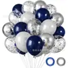 Set de Globos de Látex Transfronterizos de 12 Pulgadas, Globos Metálicos de Lentejuelas Negros y Dorados para Decoraciones de Bodas y Fiestas de Cumpleaños