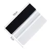 Pegatina especial para lámina de cambio de color de coche, pieza grande de plástico aterciopelado suave, herramienta raspadora cuadrada pequeña para pegatinas de coche con raspador de tela
