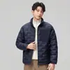 Nueva Chaqueta Ligera de Plumas de Invierno para Senderismo al Aire Libre para Hombre de Andema, Chaqueta Cálida Casual de Moda con Cuello Alto con 90% de Plumas