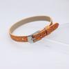 Pulseira de pulso rosa choque de couro sintético 8mm pulseira de couro PU pulseira de mão com letra DIY cinto acessórios de joalheria gotejamento de óleo atacado de fábrica