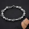 Pulsera de Acero Inoxidable Transfronteriza, Pulsera de Acero de Titanio Hip-Hop Europeo y Americano para Hombre, Sencilla y de Alta Gama, No se Desvanece, Joyería de Mano de Moda